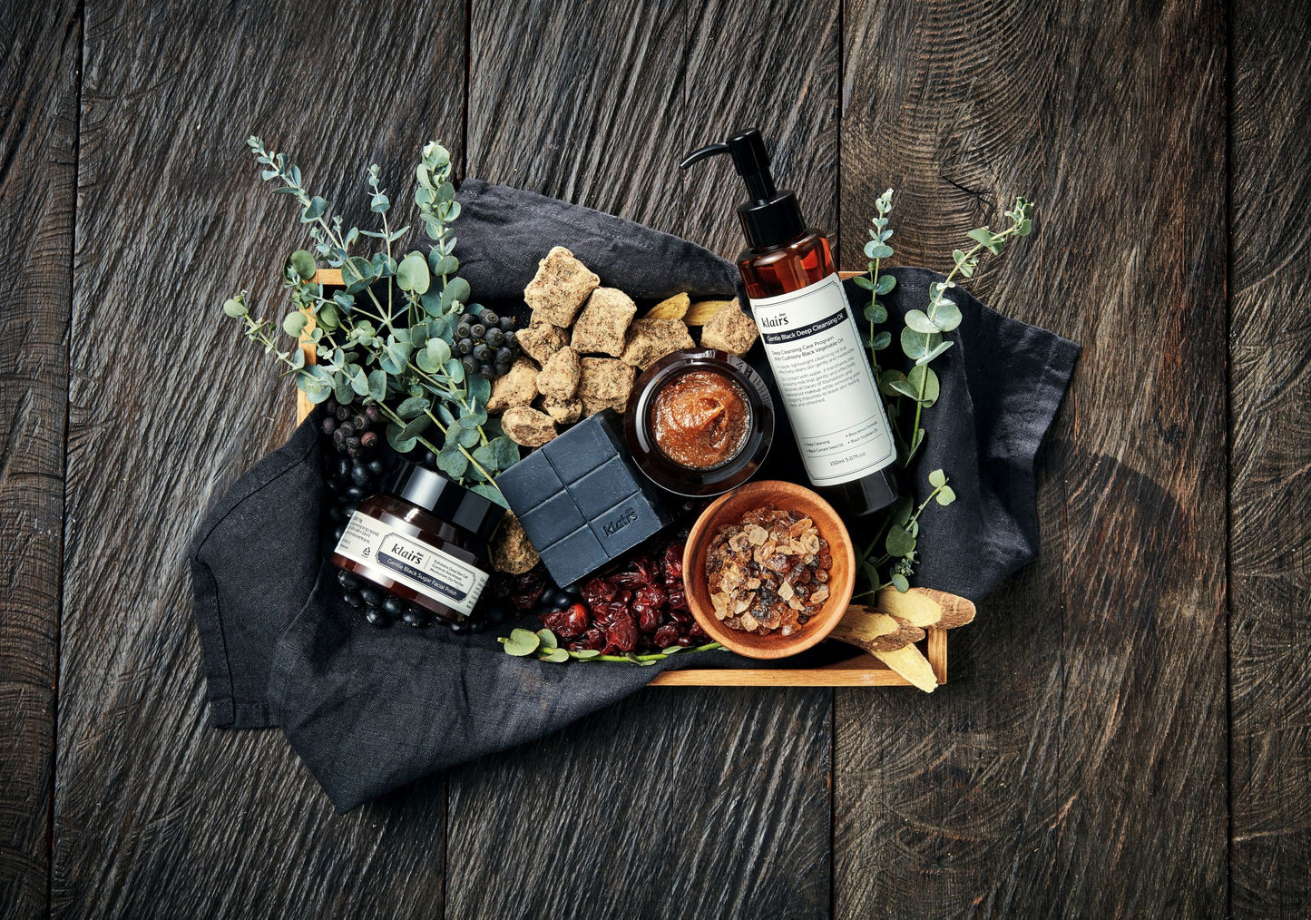 ingredientes naturales aceite limpiador klairs gentle black deep cleansing oil