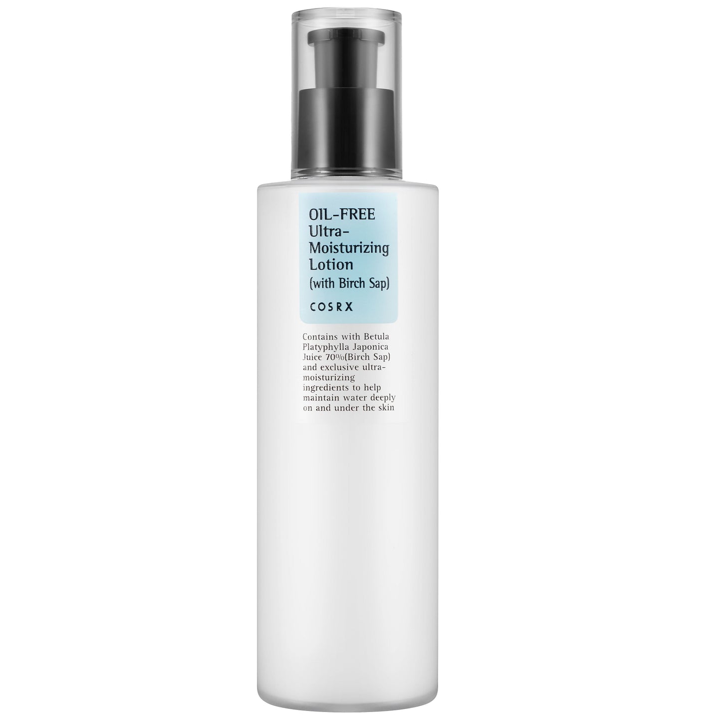 locion facial cosrx oil free ultra moisturizing lotion envase con dosificador