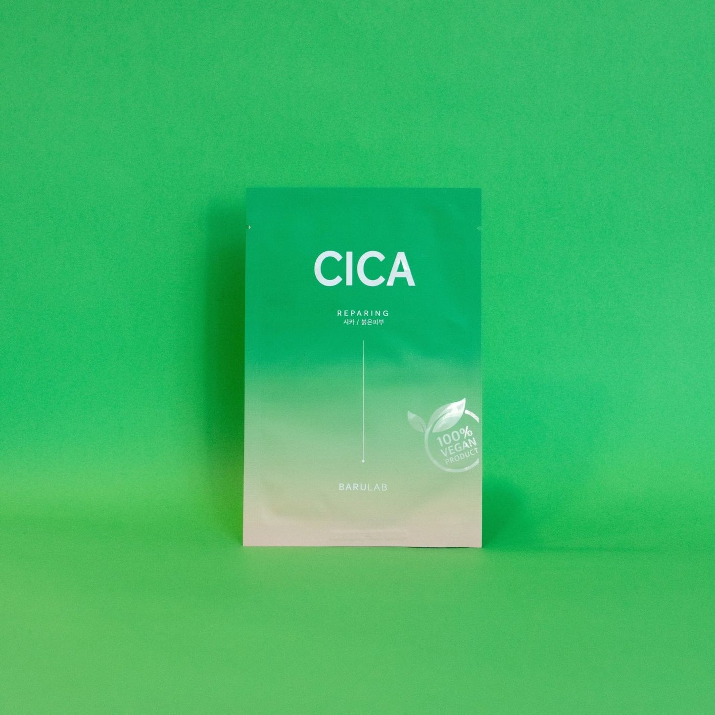 mascarilla barulab cica repairing sheet mask fondo verde