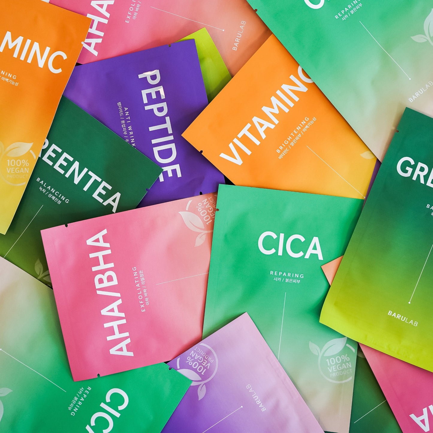 colección mascarillas barulab 7in1 sheet mask multicolor