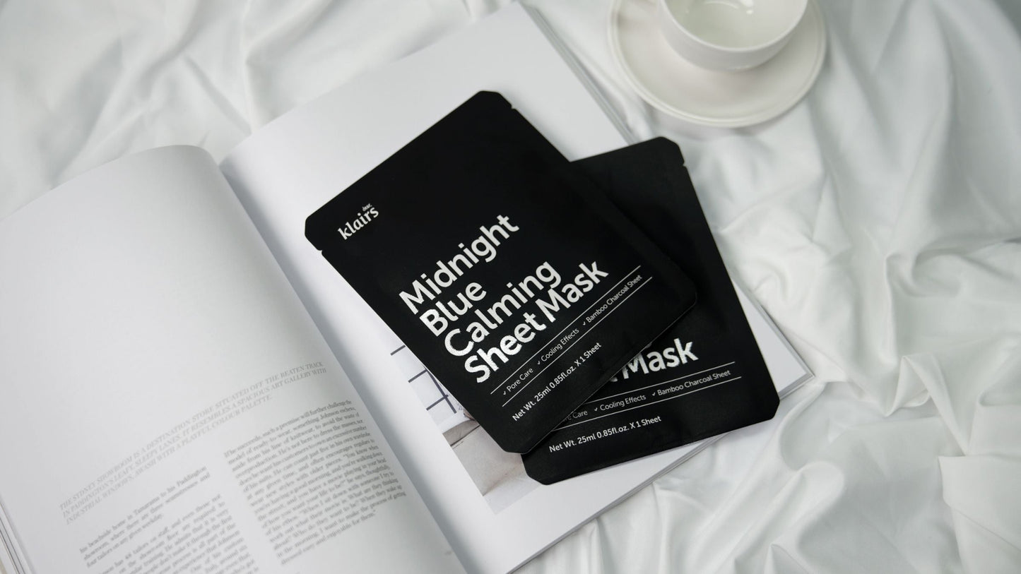 mascarilla facial midnight blue calming klairs estilo kbeauty