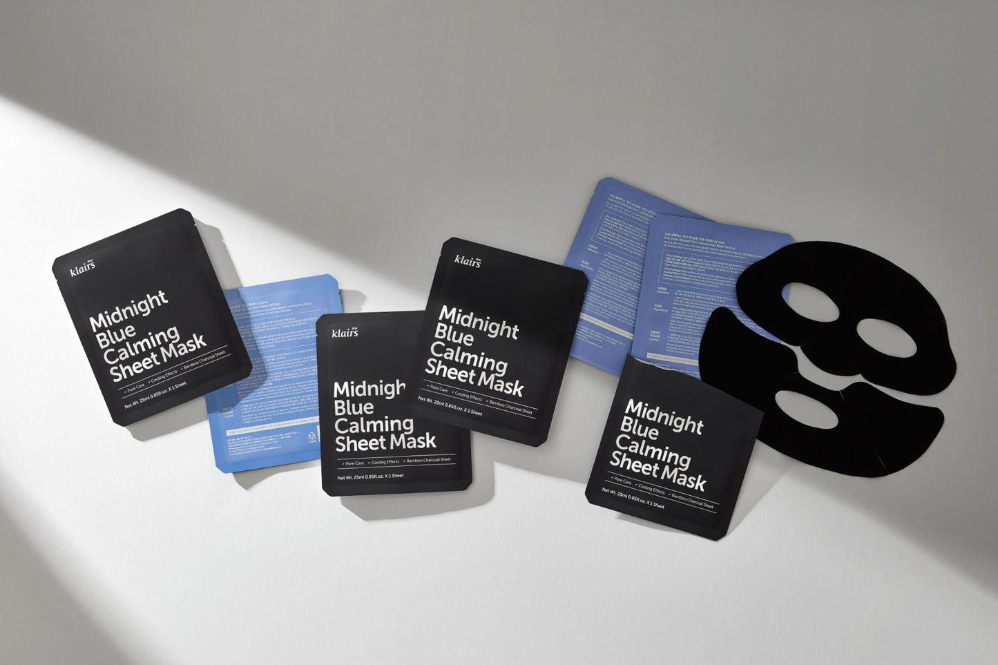 mascarilla klairs midnight blue calming pack envases negros