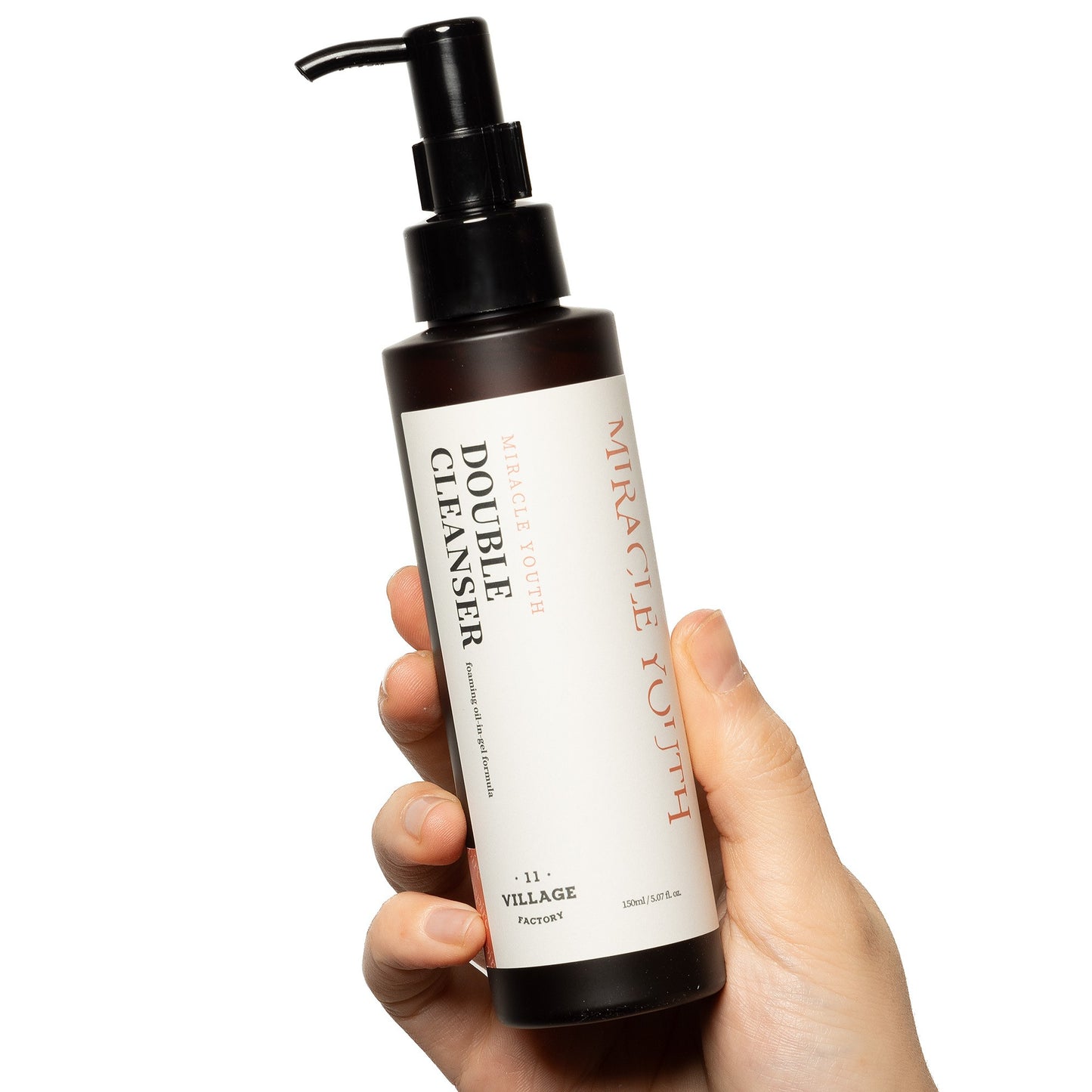 aceite limpiador village 11 factory miracle youth double cleanser en mano