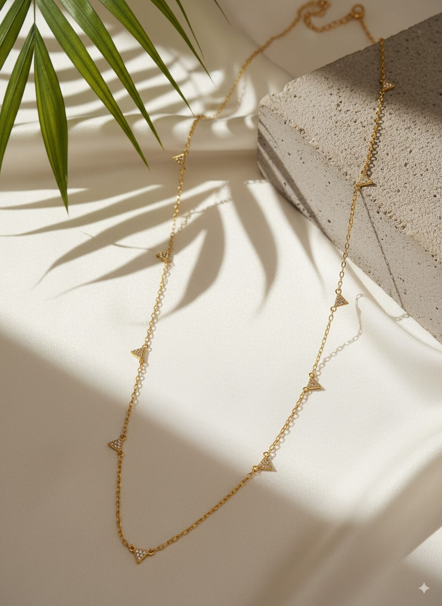 collar triangulos plata oro treintaytantos mood showroom joyas delicadas femeninas