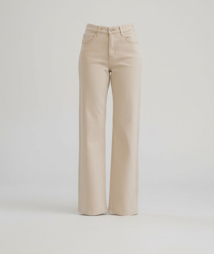 pantalon crudo tiro alto corte recto treintaytantos mood moda oviedo
