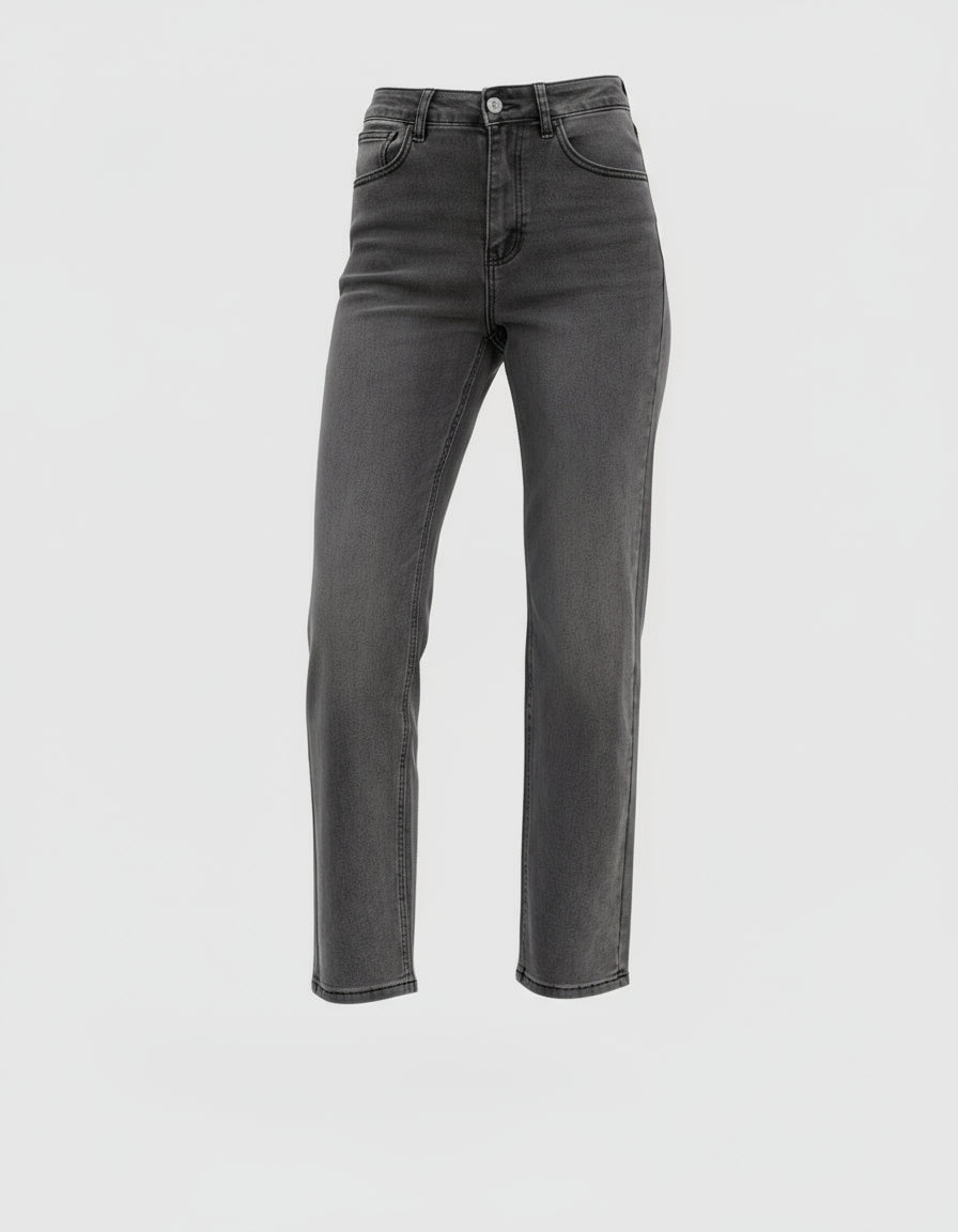 pantalon vaquero gris tiro alto treintaytantos mood moda oviedo