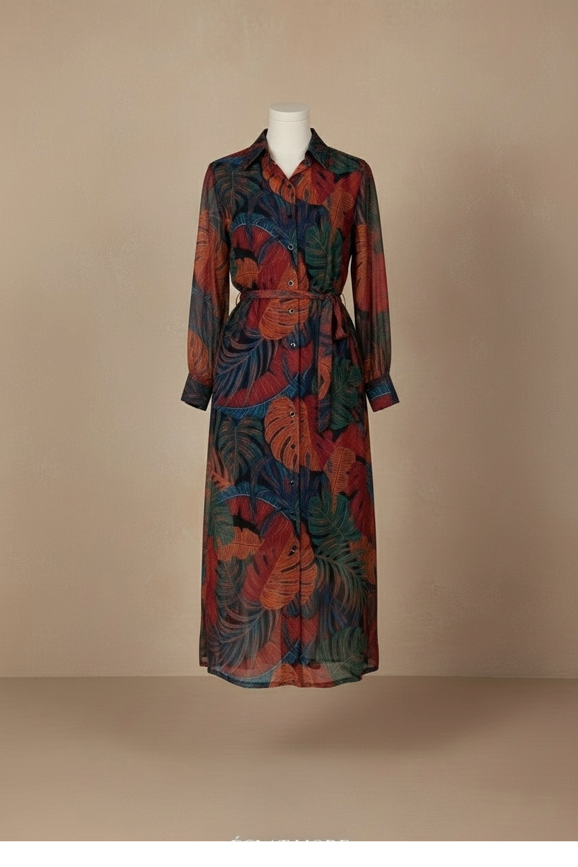 vestido largo fluido azul vino lylu treintaytantos showroom oviedo moda femenina otoñal