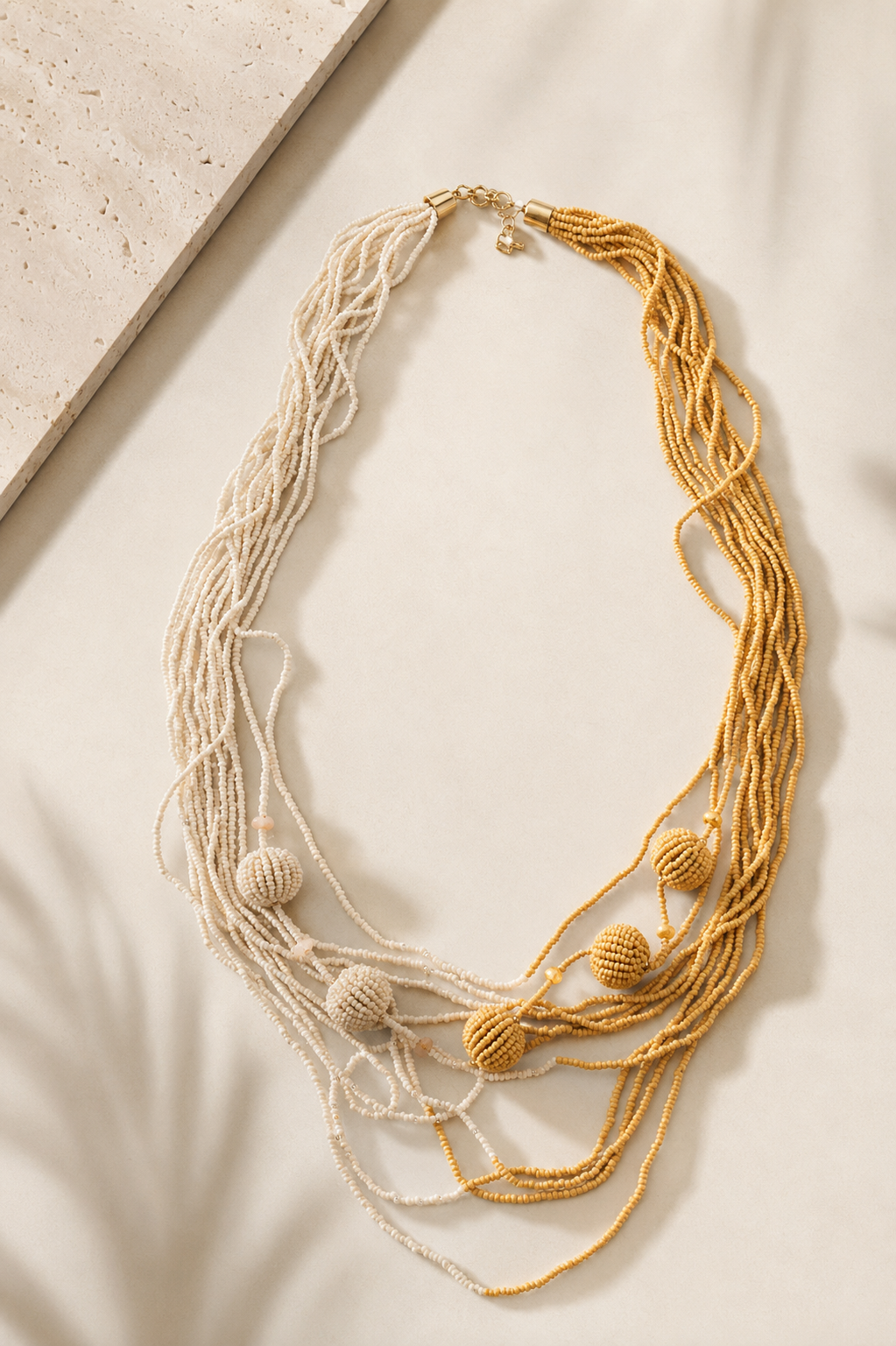 COLLAR DE BOLAS BICOLOR