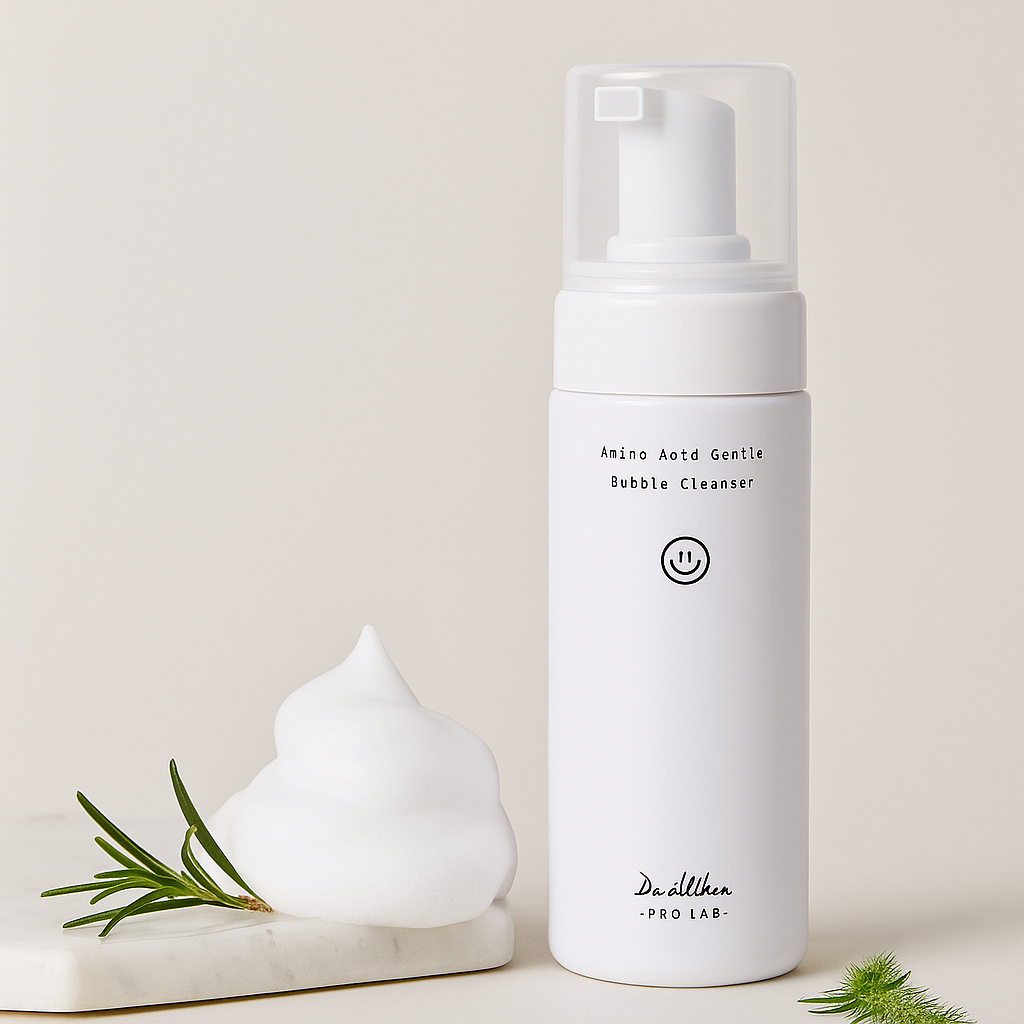 dr althea amino acid gentle bubble cleanser envase y textura espuma