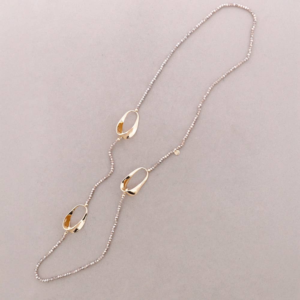 collar cuentas facetadas