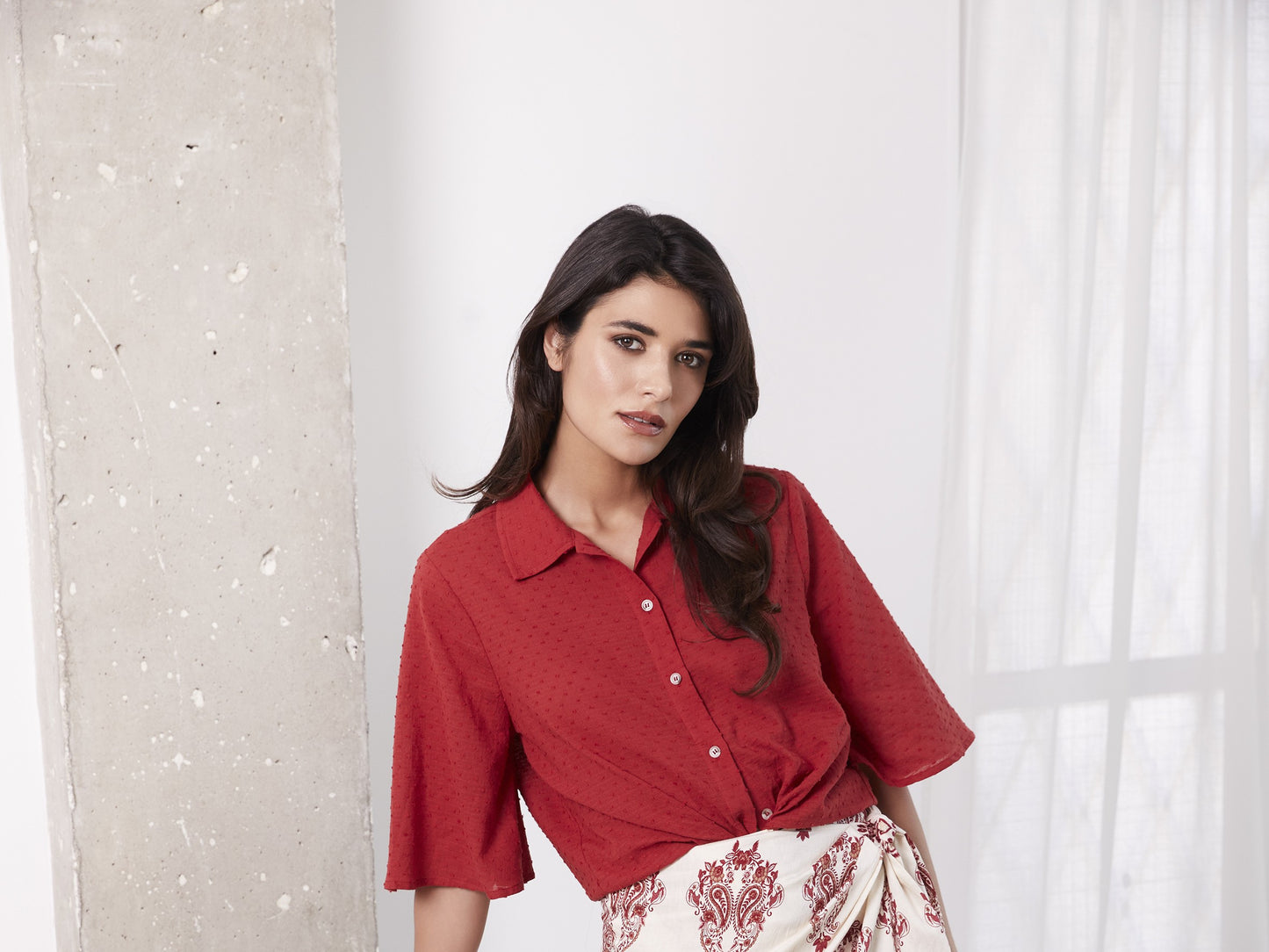 CAMISA MANGA FRANCESA PINA  -LYLU
