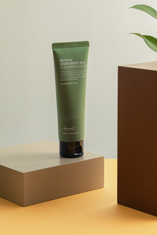 limpiador facial benton deep green tea cleansing foam purificante