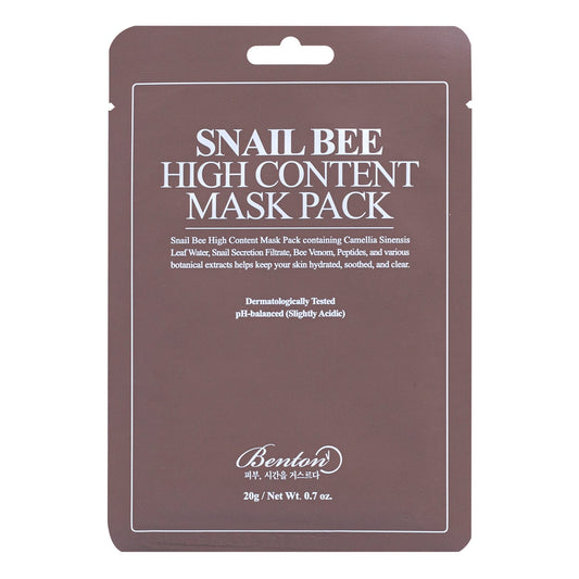 mascarilla facial snail bee benton antiedad nutritiva calmante