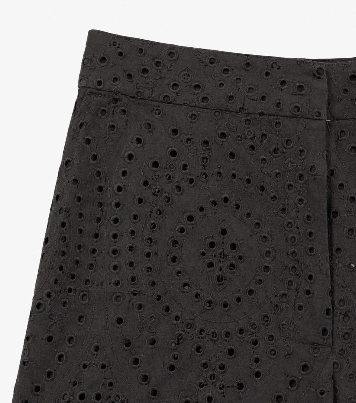 PANTALÓN TOBILLERO BORDADO INGLÉS NEGRO DROP – LYLU