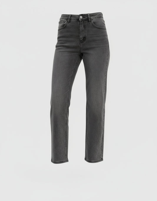 pantalon vaquero gris tiro alto treintaytantos mood moda oviedo
