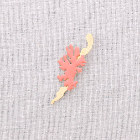 BROCHE CORAL ESMALTADO EN ACERO – CORALIA