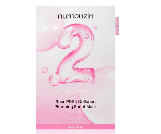 MASCARILLA COREANA DE COLÁGENO Y PDRN DE ROSA PLUMPING Nº 2   – NUMBUZIN