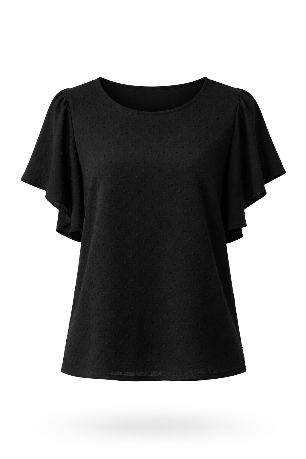 BLUSA MANGA CORTA CON VOLANTE DUNA - LYLU