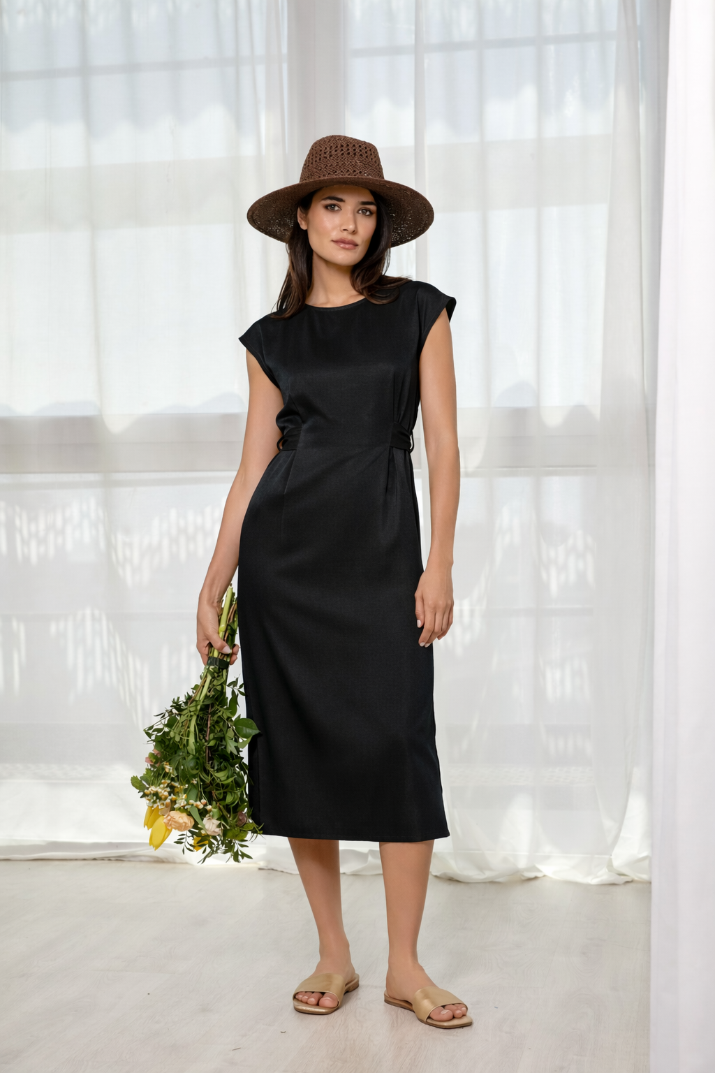 VESTIDO MIDI RUMI -LYLU