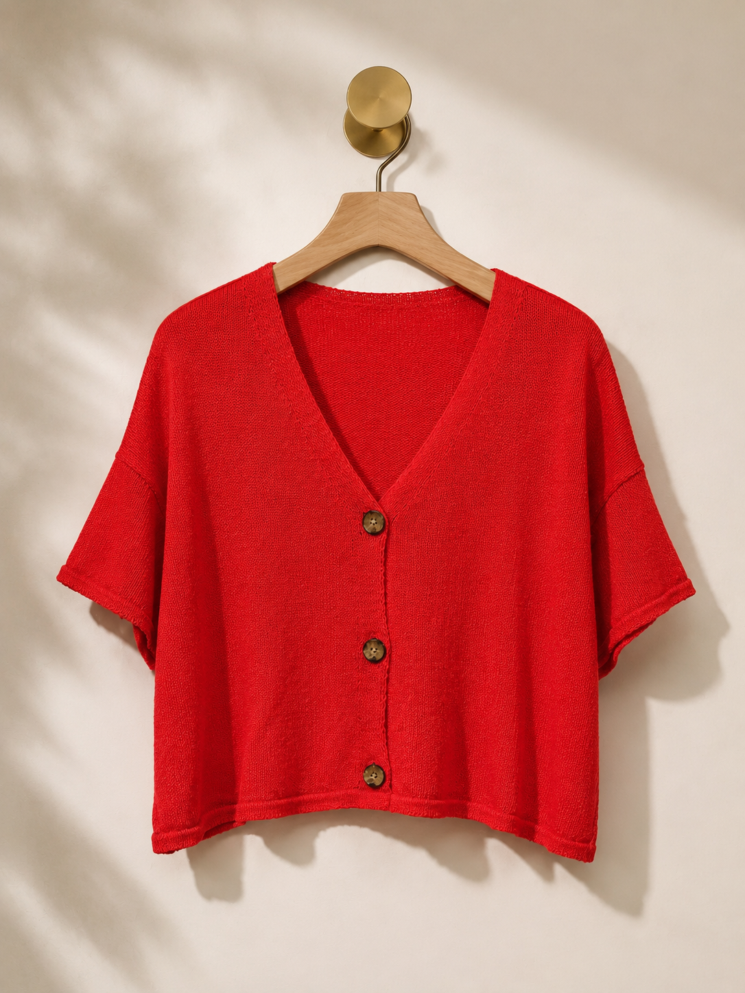 CHAQUETA PUNTO VERANO MUJER MANGA CORTA BOTONES - SYA