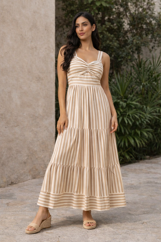 VESTIDO RAYAS CAL-LYLU